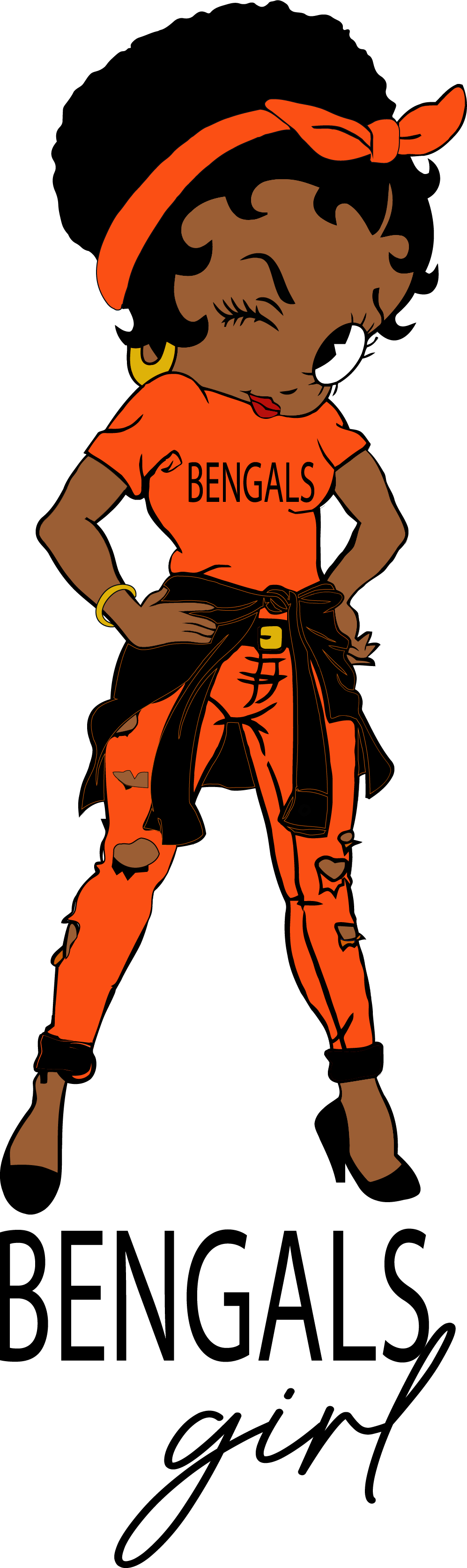 Bengals Black Betty Boop Standing