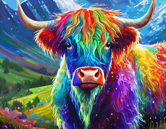 Rainbow Highland Cow MAY 19th, 2024 3:00-5:00PM