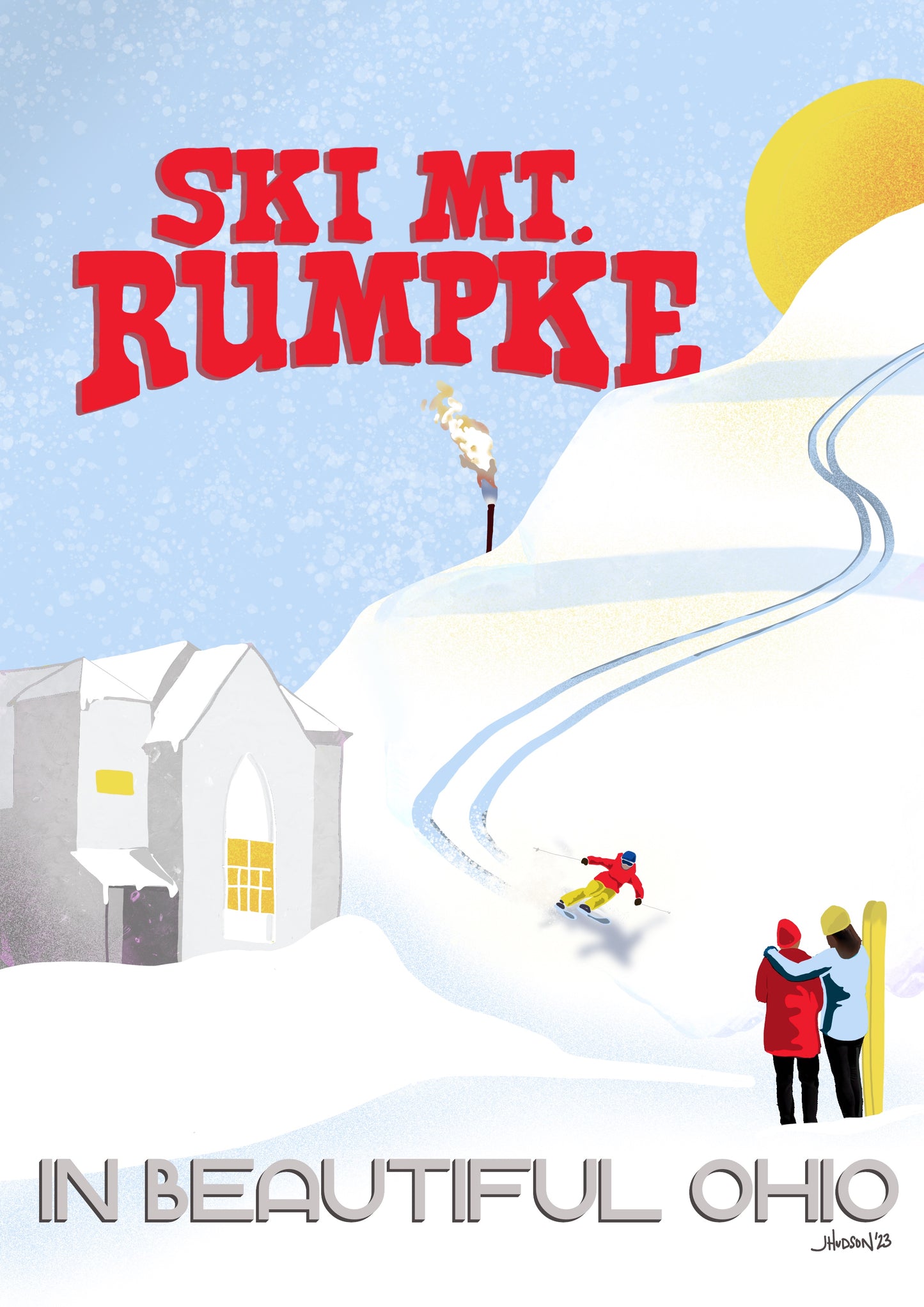 SKI MT. RUMPKE 18x24 Poster