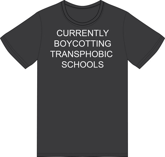 Currently Boycotting Transphobic Schools Tee